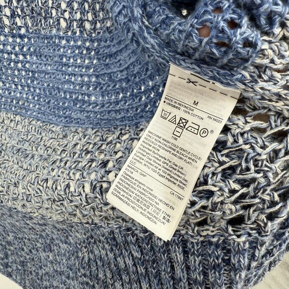 Gap Multi Blue Cardigan Cotton Oversized Size Medium Gap for Good Boho - Picture 6 of 10